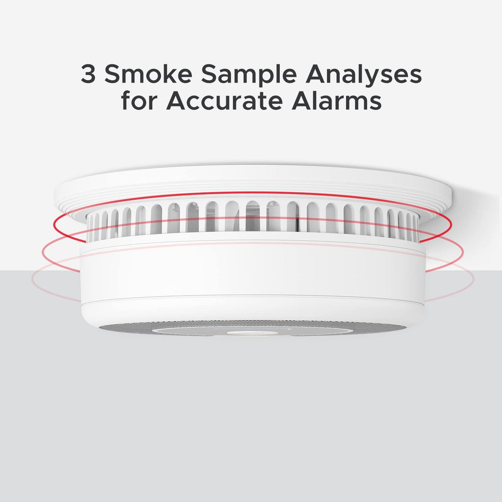 10-Year Battery Smoke Carbon Monoxide Alarm Detector with Large LCD Display H8462