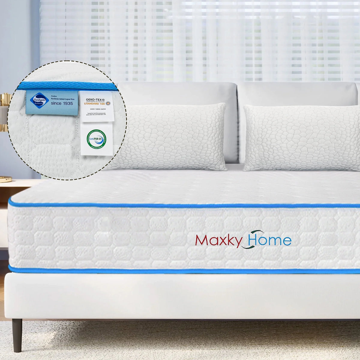 Queen Size Gel Memory Foam Hybrid Mattress F5293