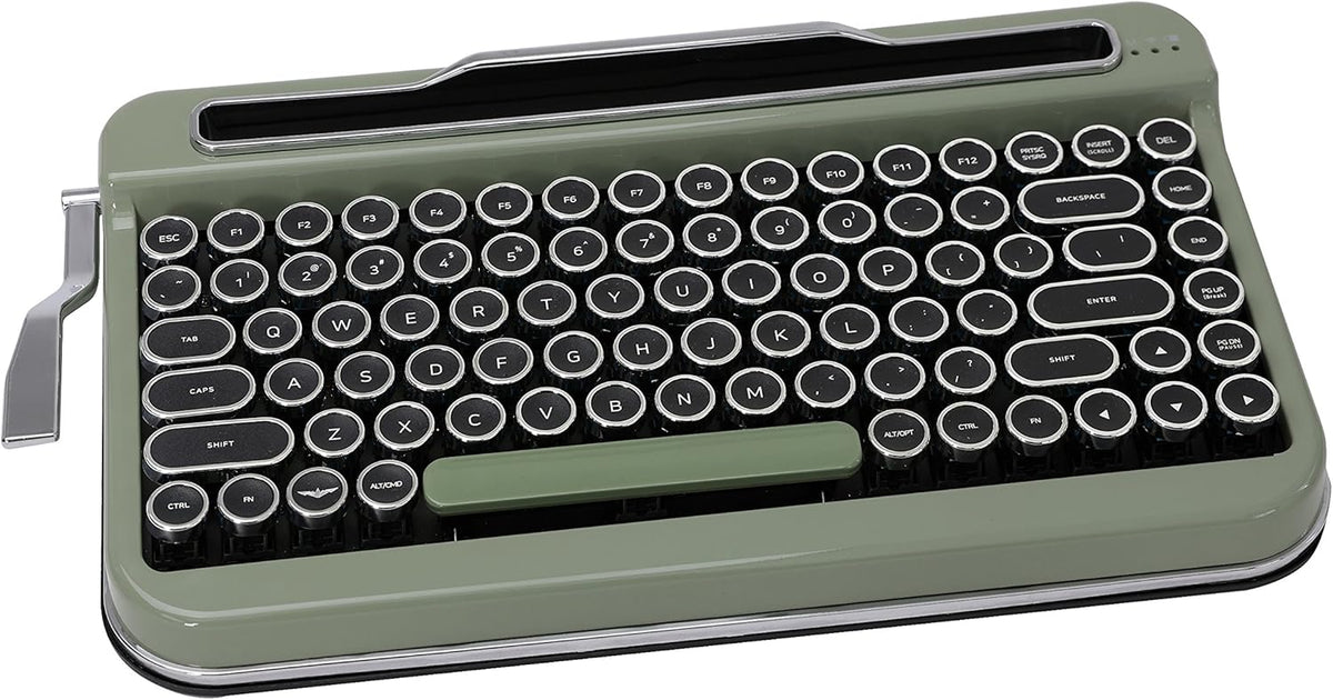 Black Chrome Keycap Bluetooth Keyboard V8700