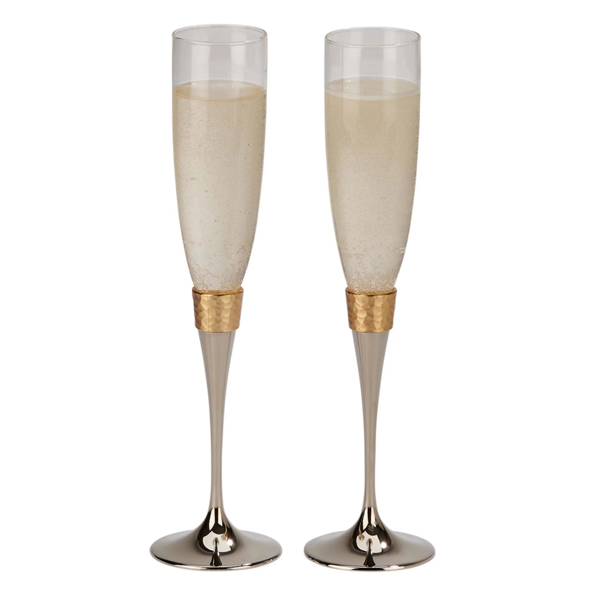 10.5 in. Hammered Flutes - Pair - Gold V838