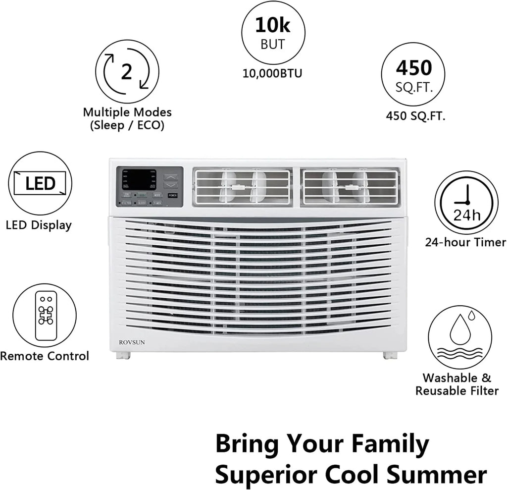 5000 BTU White Window Air Conditioner Y49299