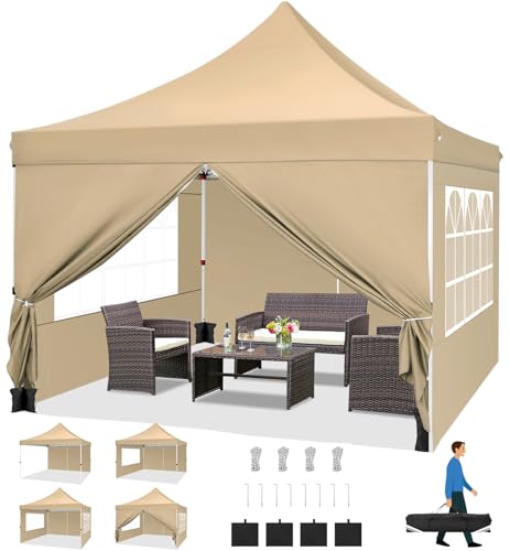 10x20 Pop Up Canopy Tent with 6 Sidewalls White O984
