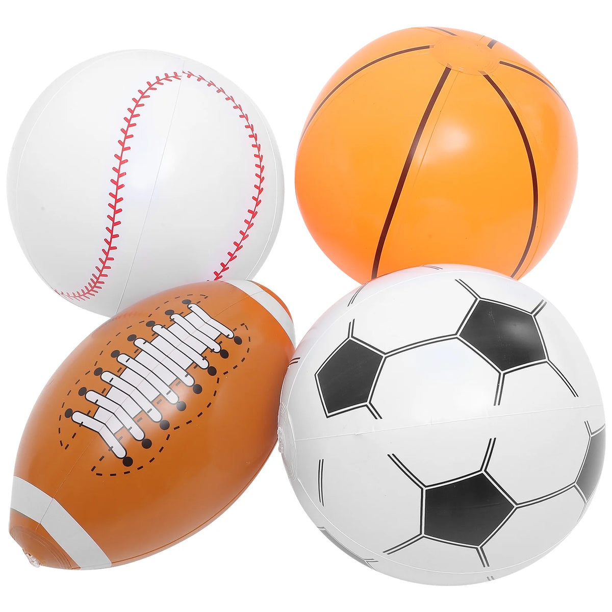 12 Pcs Inflatable Beach Ball Baseball Balls D8383