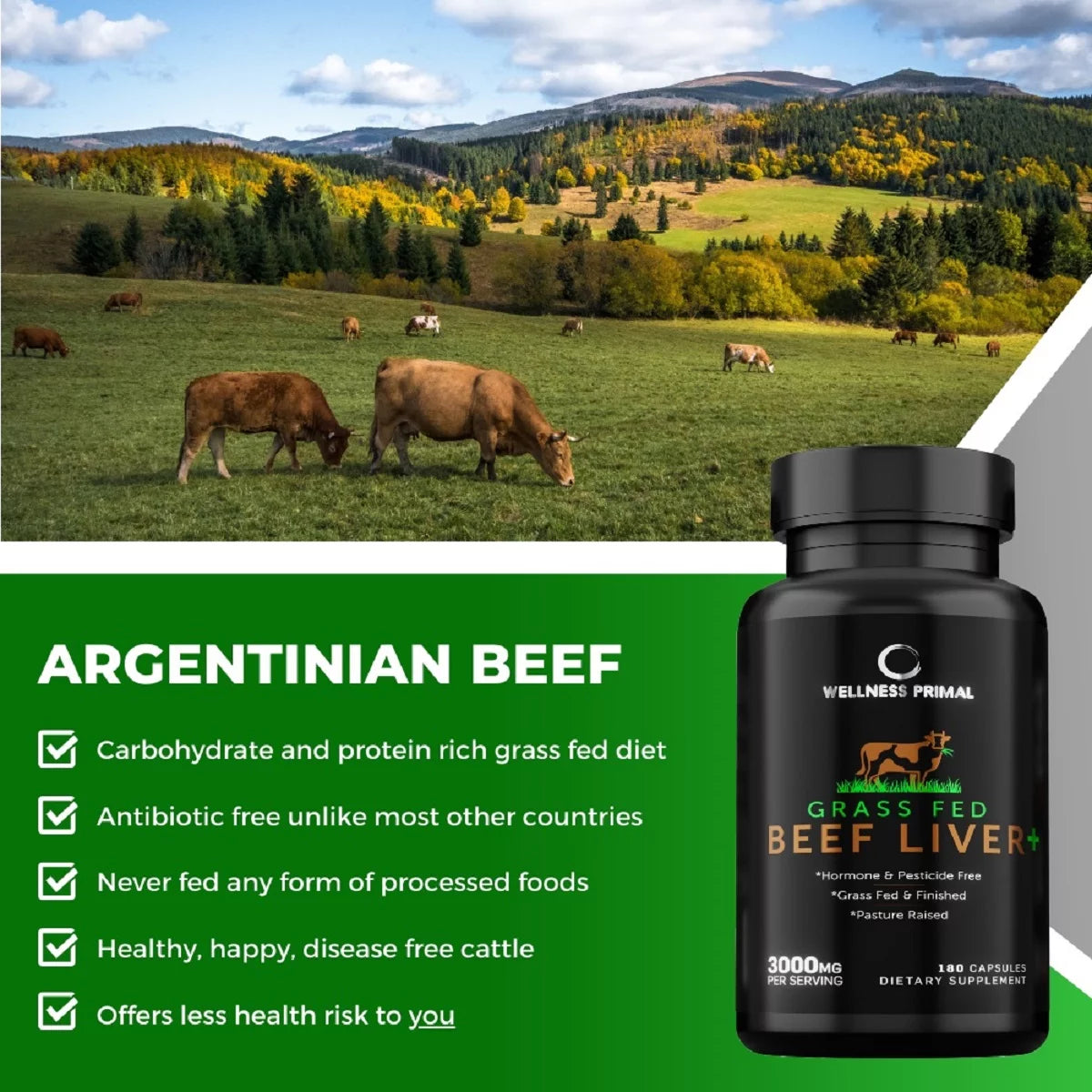180 Capsules Beef Liver Supplement D71197