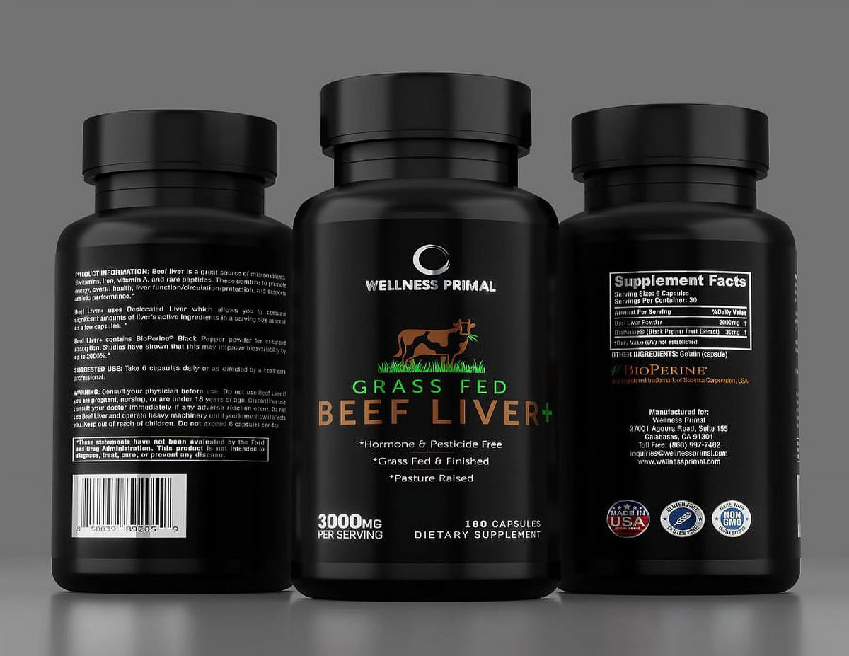 180 Capsules Beef Liver Supplement D71197