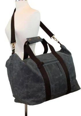 Slate Waxed Canvas Weekender M381