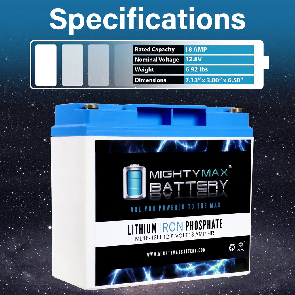 12V 18AH Lithium Replacement Battery 4 Pack S736033