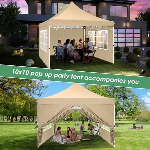 10x20 Pop Up Canopy Tent with 6 Sidewalls White O984