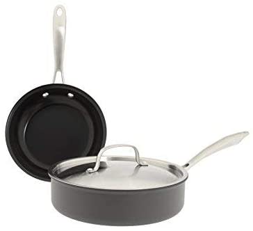10 Pc Hard Anodized Non Stick Cookware Set W86724