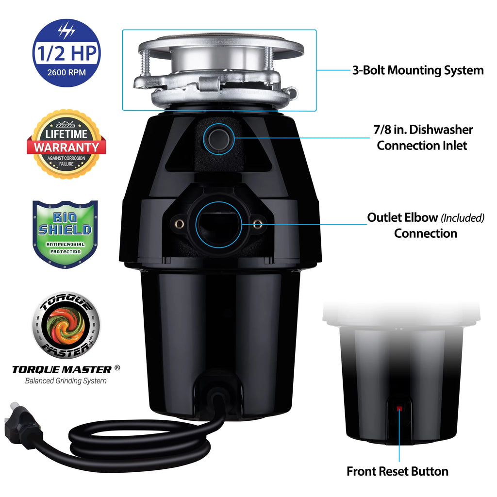 1/2 HP Stainless Steel Garbage Disposal G17252