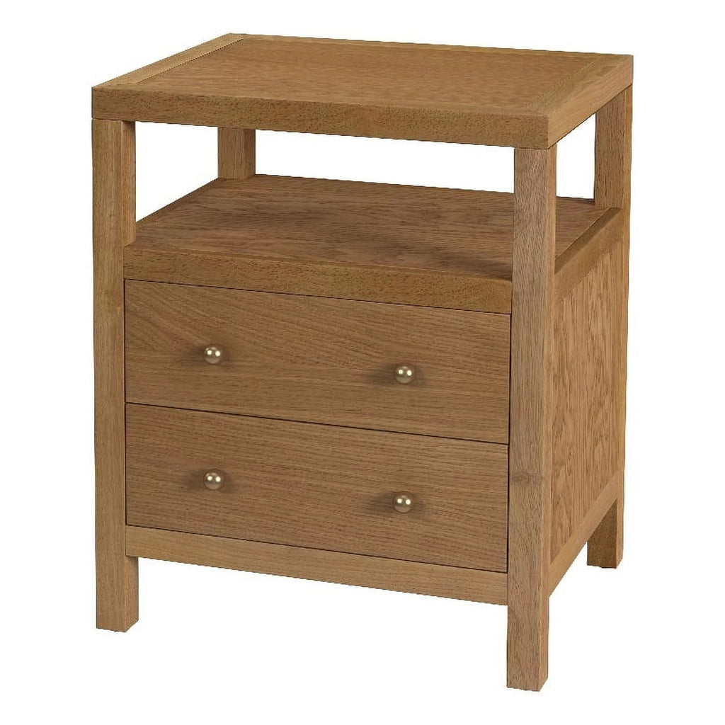 2 Drawer Wood Nightstand O230122