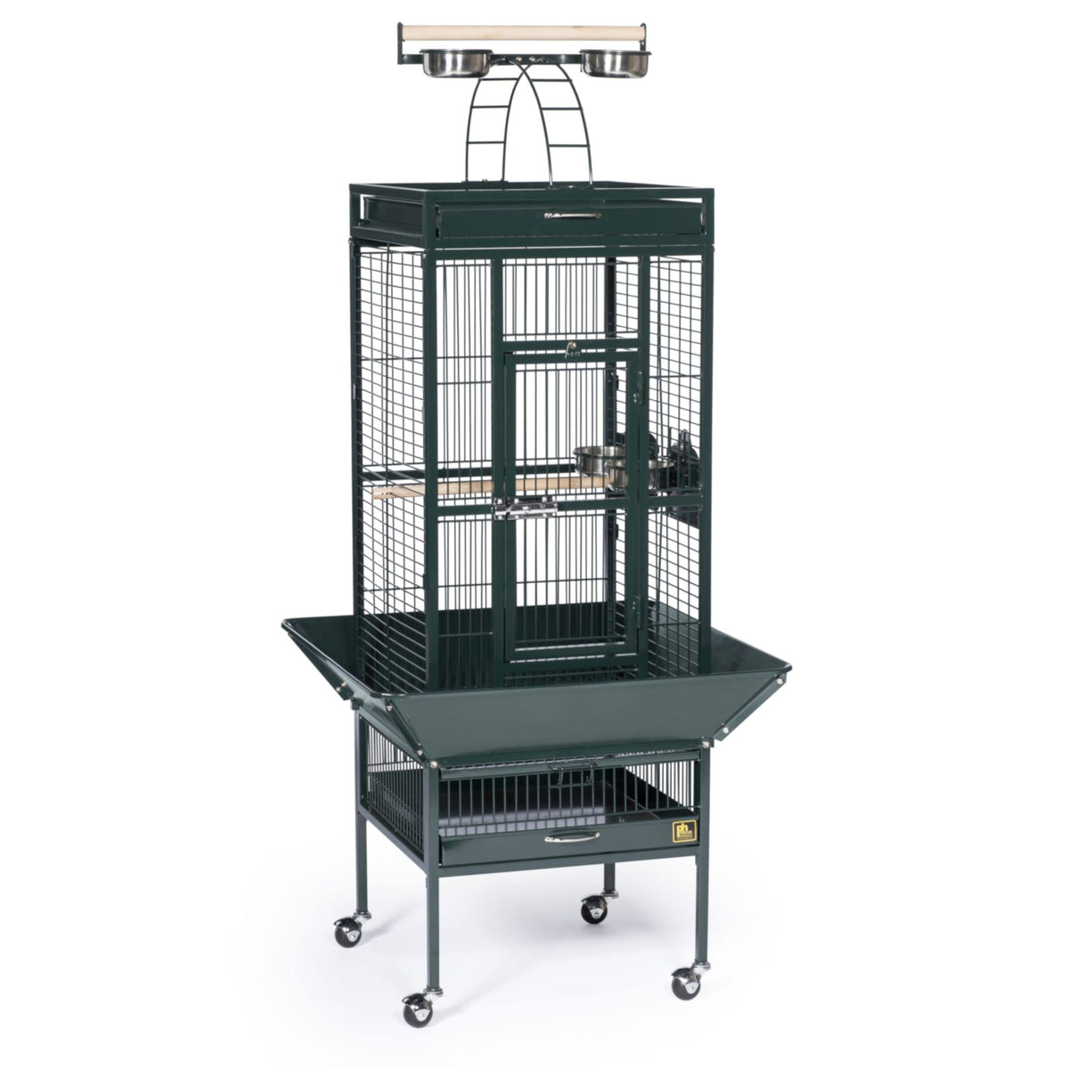 Jade Green Wrought Iron Bird Cage A231