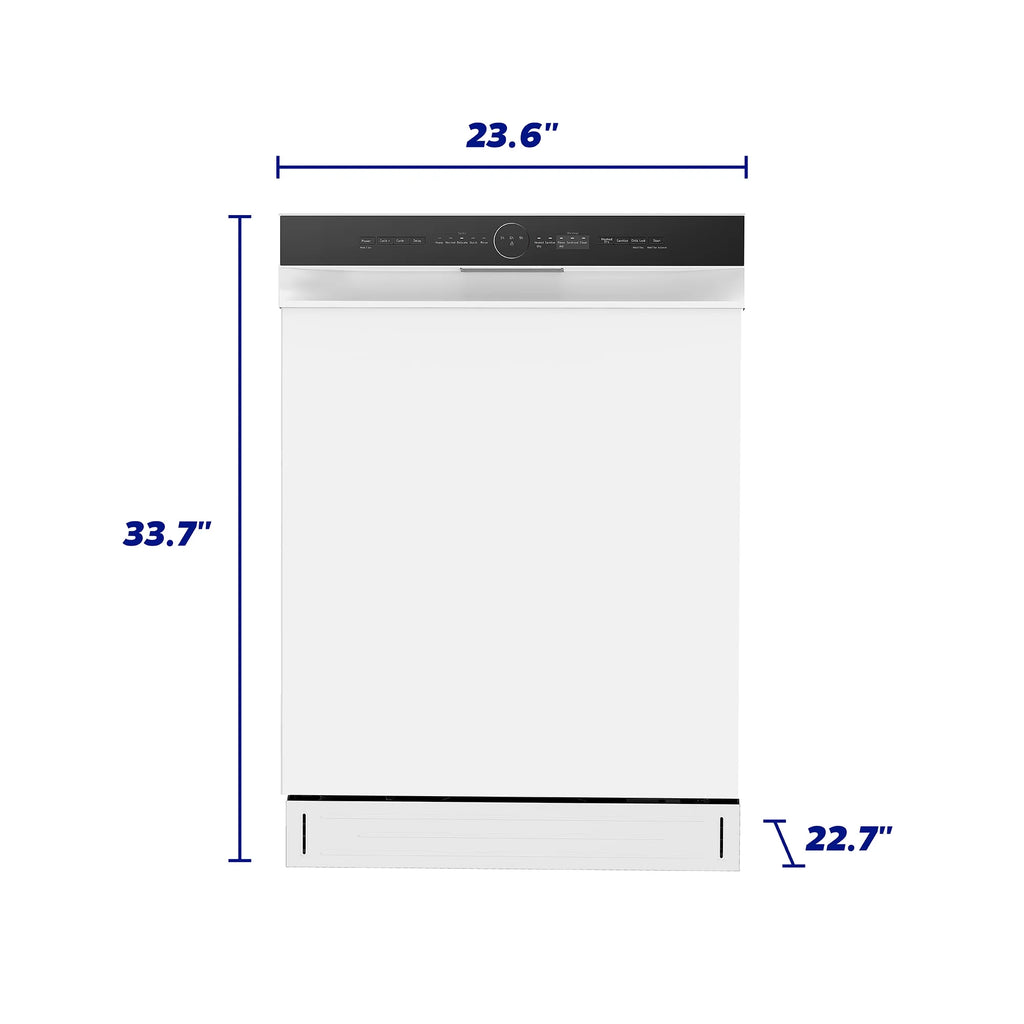 24" Front Control Built-in Dishwasher White J8769