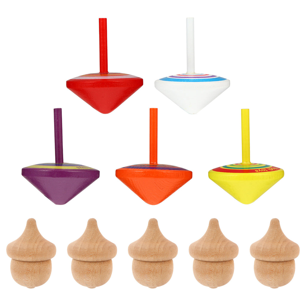 10pcs Wooden Tops Toy L887511