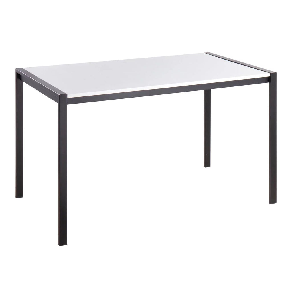 Dinette Table with Black Metal and White Wood N534435
