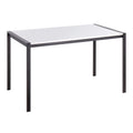 Dinette Table with Black Metal and White Wood N534435
