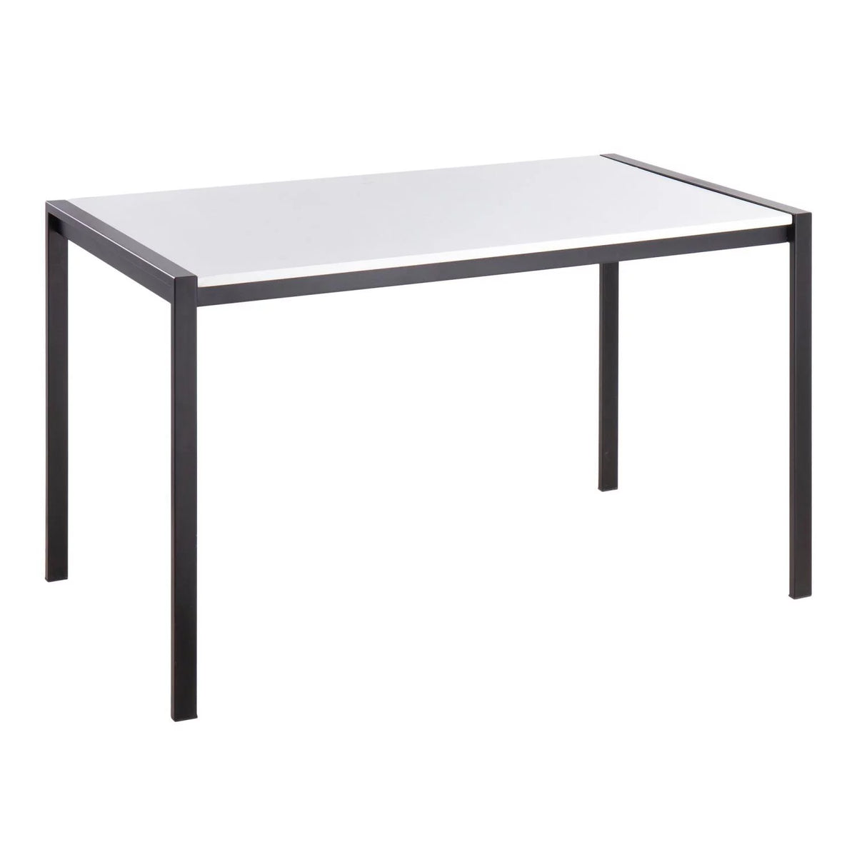 Dinette Table with Black Metal and White Wood N534435