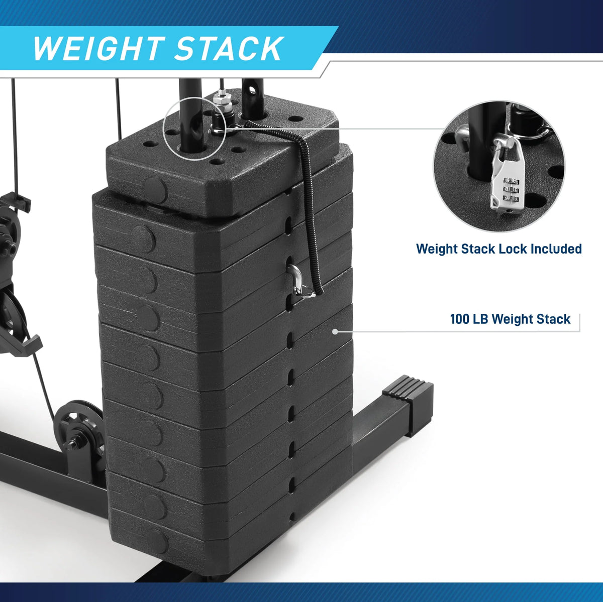 100 lbs Stack Home Gym T200