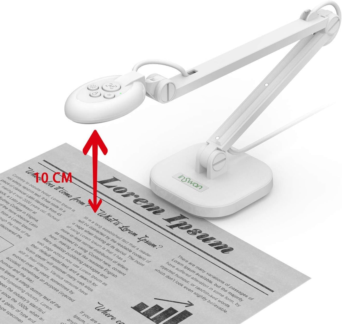 13 MP USB Document Camera with Auto Focus and LED Light R44103