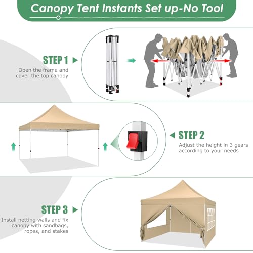 10x20 Pop Up Canopy Tent with 6 Sidewalls White O984