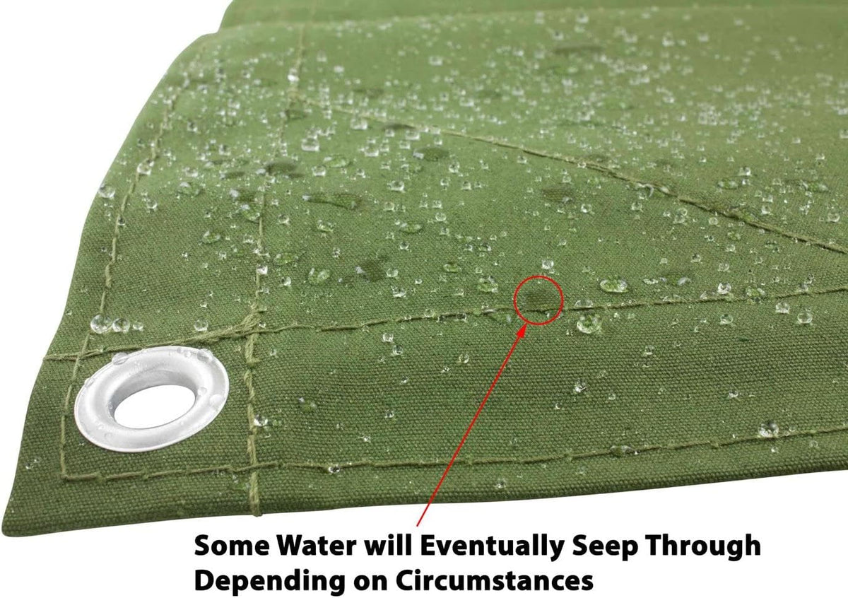 16' x 20' Green Canvas Tarp 12oz Water Resistant Z847742