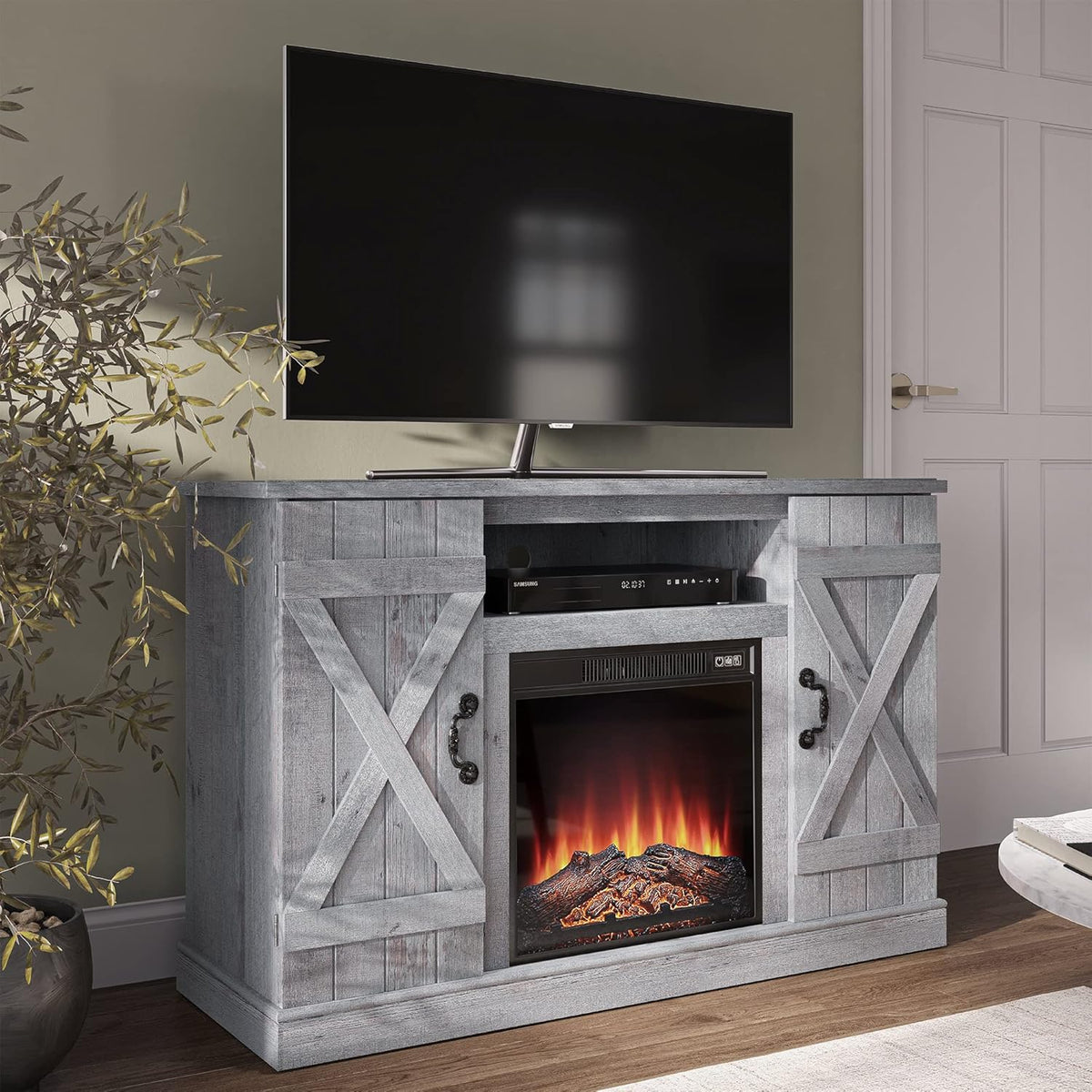Espresso Electric Fireplace TV Stand H10903