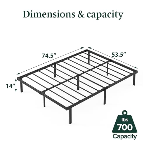 14 Inch Black Metal Platform Bed Frame, Twin W457954