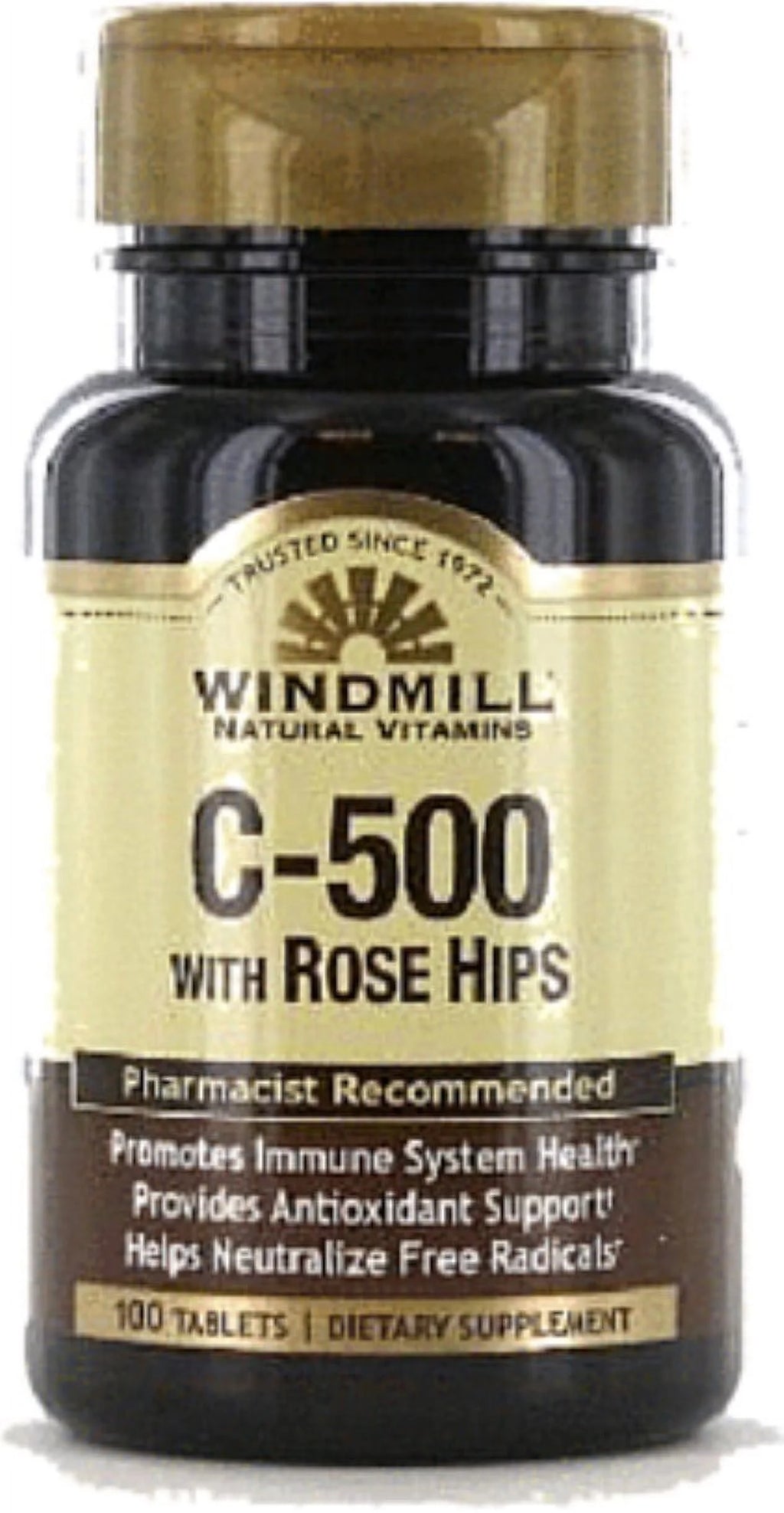 Vitamin C-500 Tablets Rose Hips 100 Tablets Pack of 2 Q157
