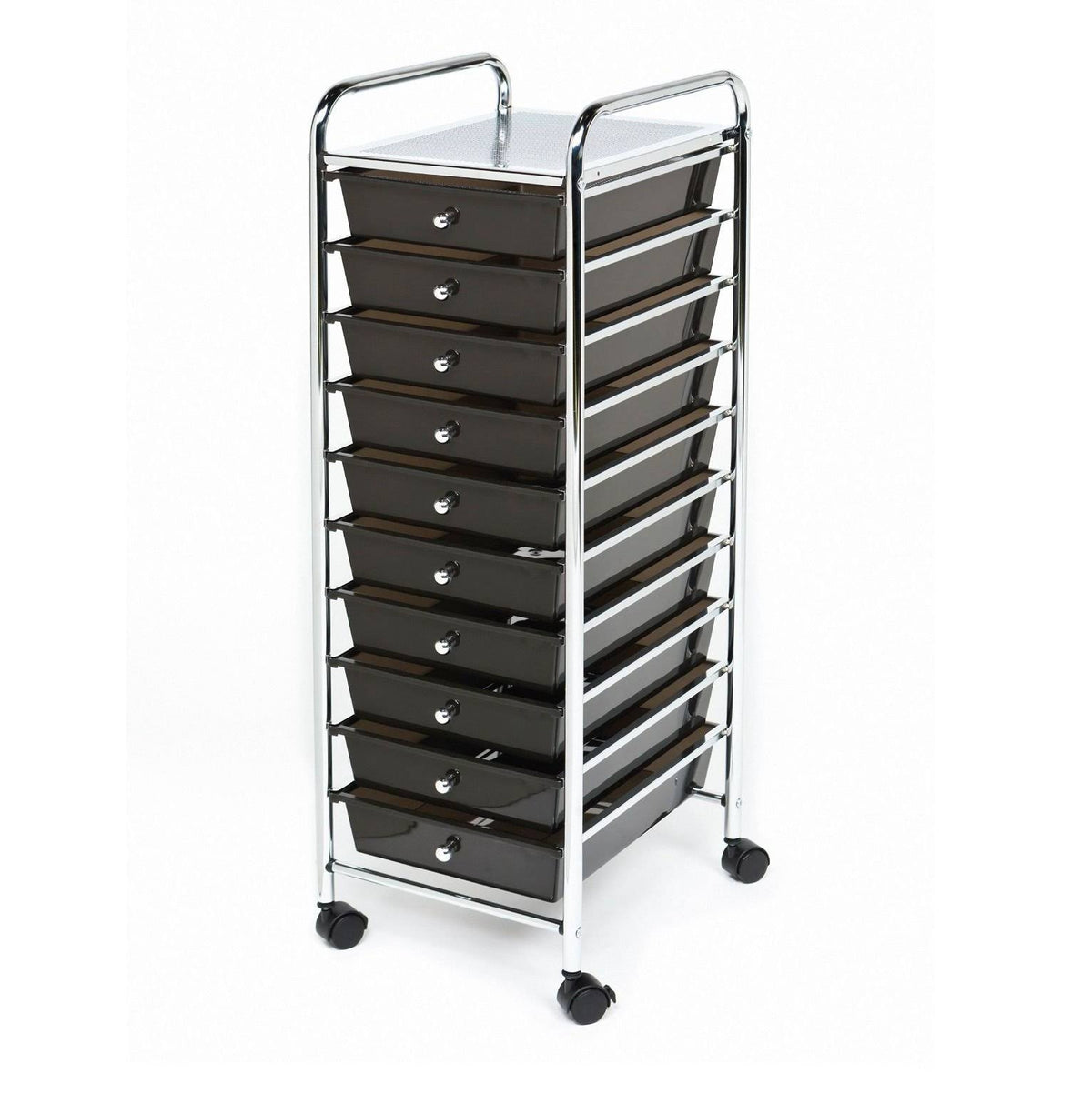 10 Drawer Organizer Cart Black N282