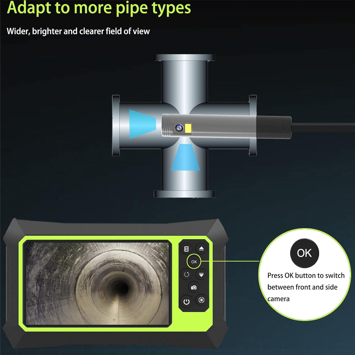 1080P HD Endoscope Camera with 4.3 Inch LCD Screen H5113