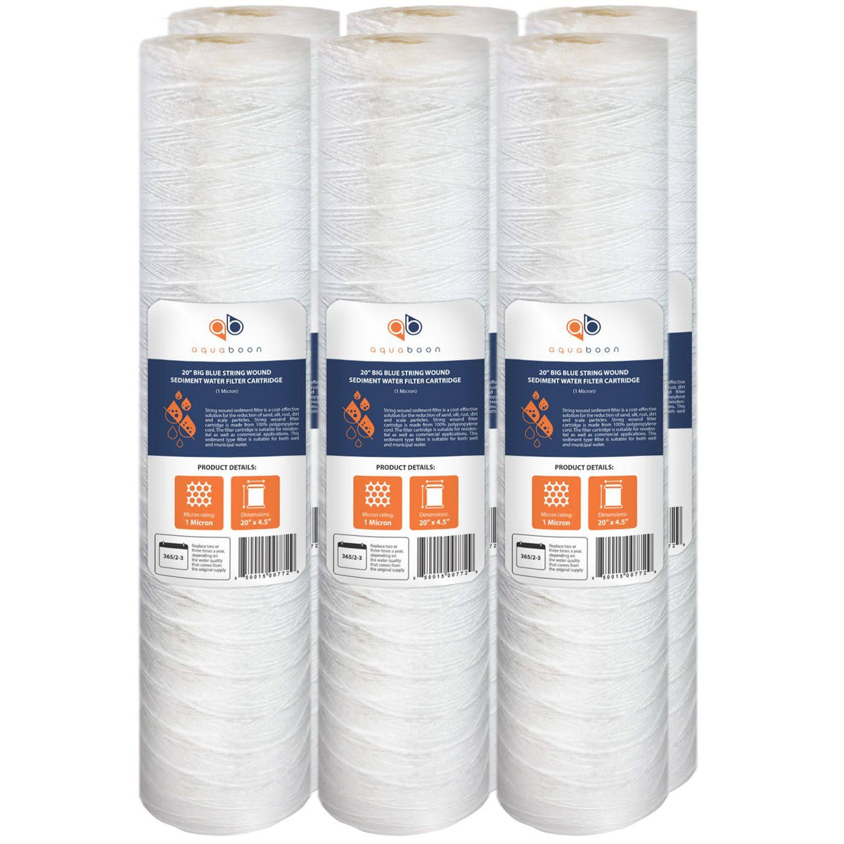 1 Micron 20x22 x 4.5x22 Whole House Sediment Water Filter Cartridge R713