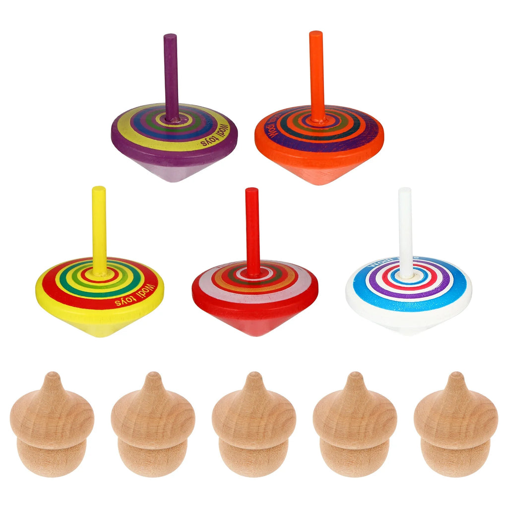 10pcs Wooden Tops Toy L887511