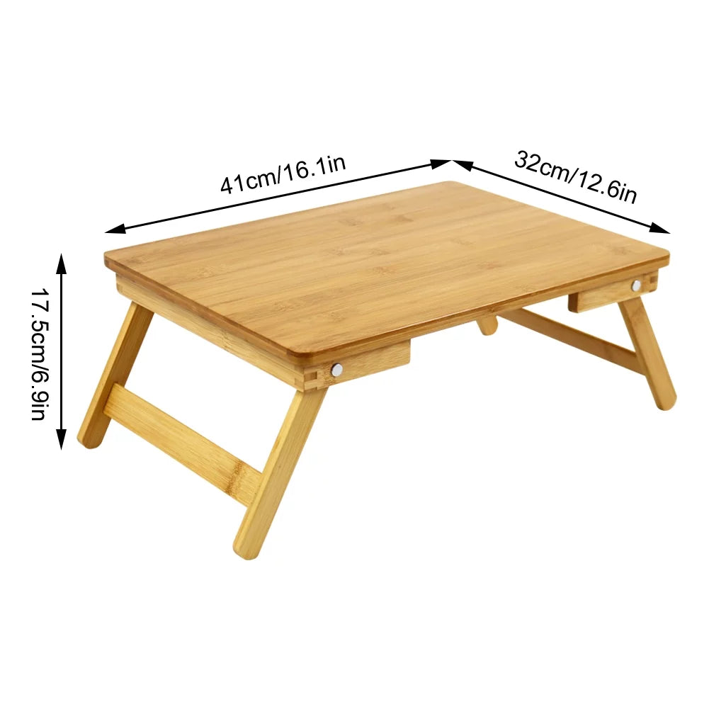 100% Bamboo Laptop Desk with Folding Legs S602784