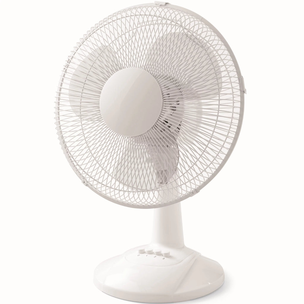 12-inch 3-Speed Oscillating Table Fan, White D587
