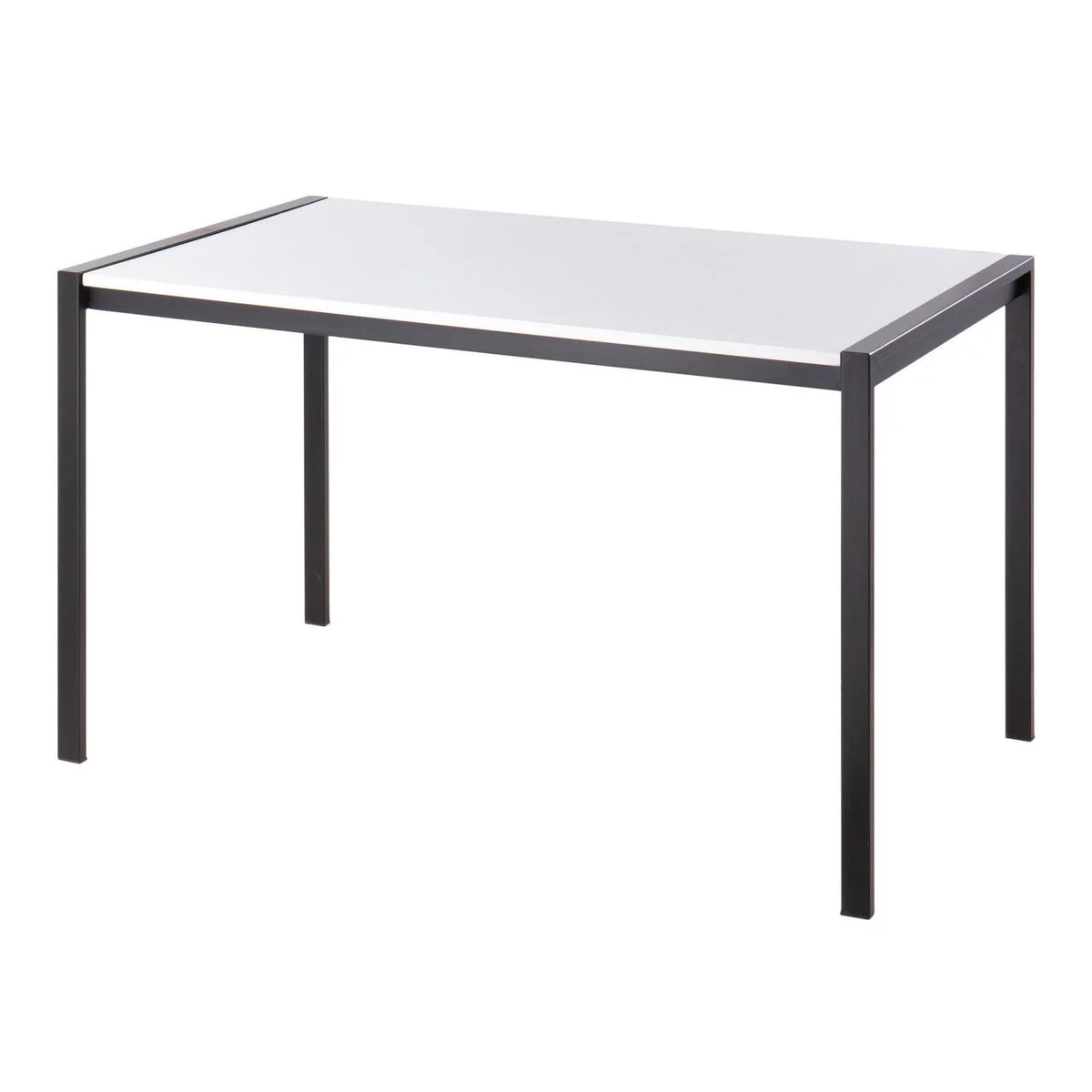Dinette Table with Black Metal and White Wood N534435