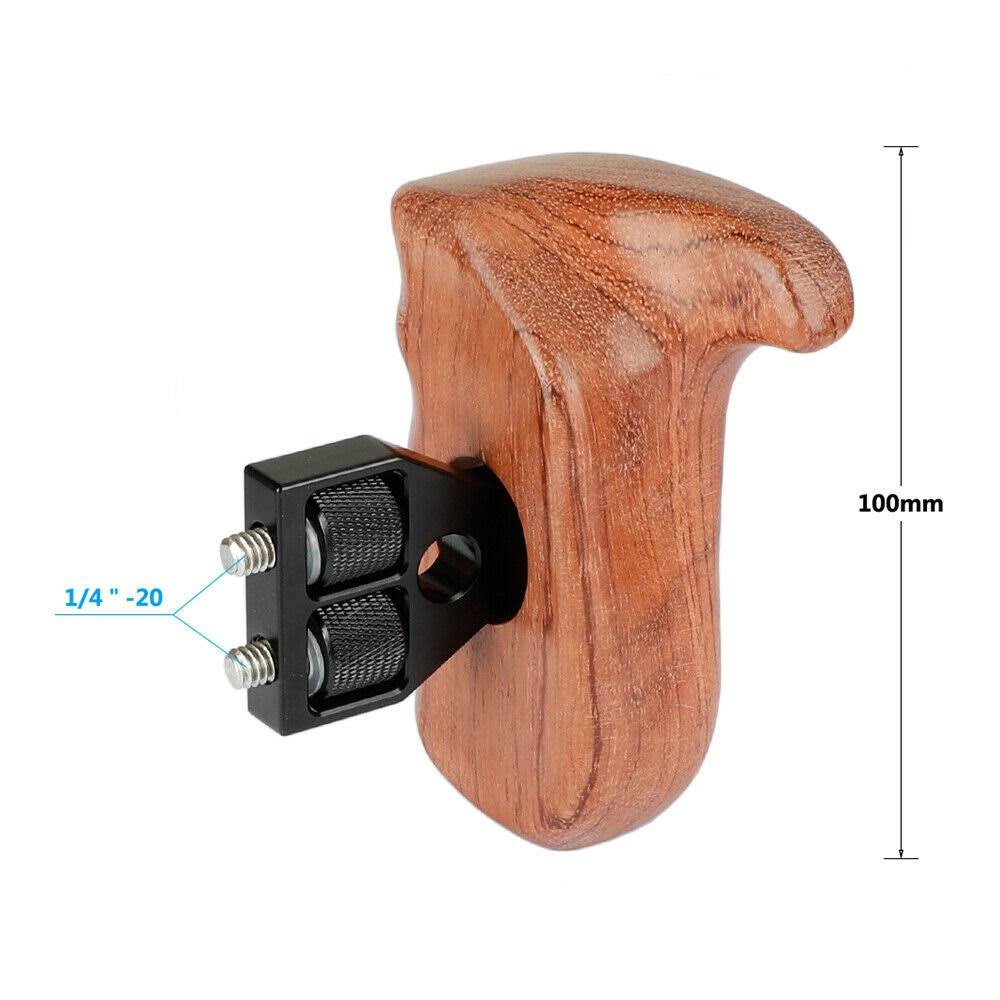 Wooden Handgrip for DSLR Camera Cage B793