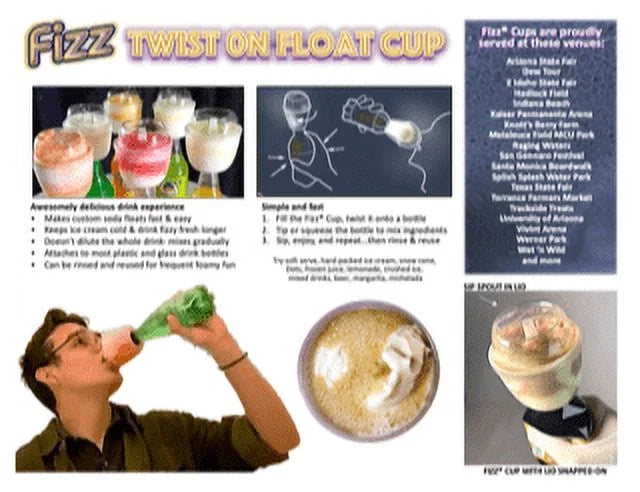 12-Pack Reusable Ice Cream Float Accessories T615