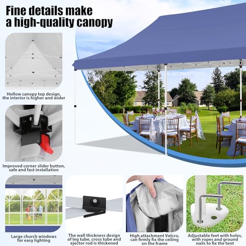 10x20 Pop Up Canopy Tent with 6 Sidewalls White O984