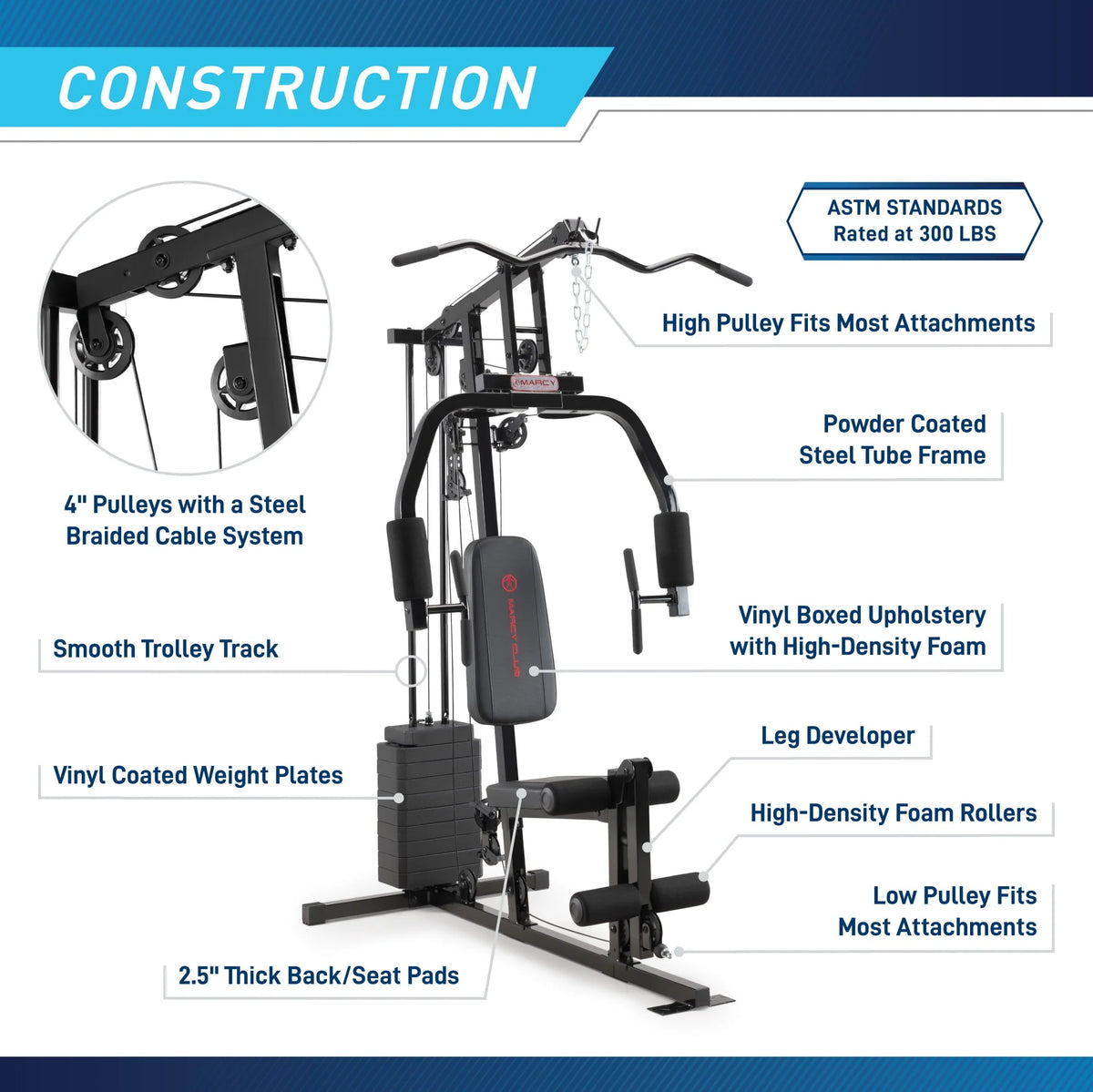 100 lbs Stack Home Gym T200