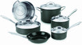 10 Pc Hard Anodized Non Stick Cookware Set W86724