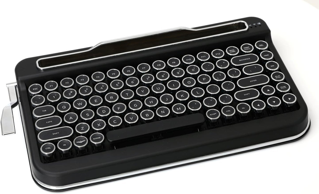 Black Chrome Keycap Bluetooth Keyboard V8700