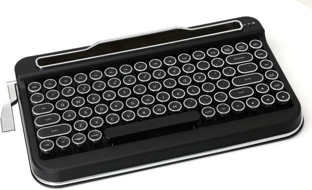 Black Chrome Keycap Bluetooth Keyboard V8700