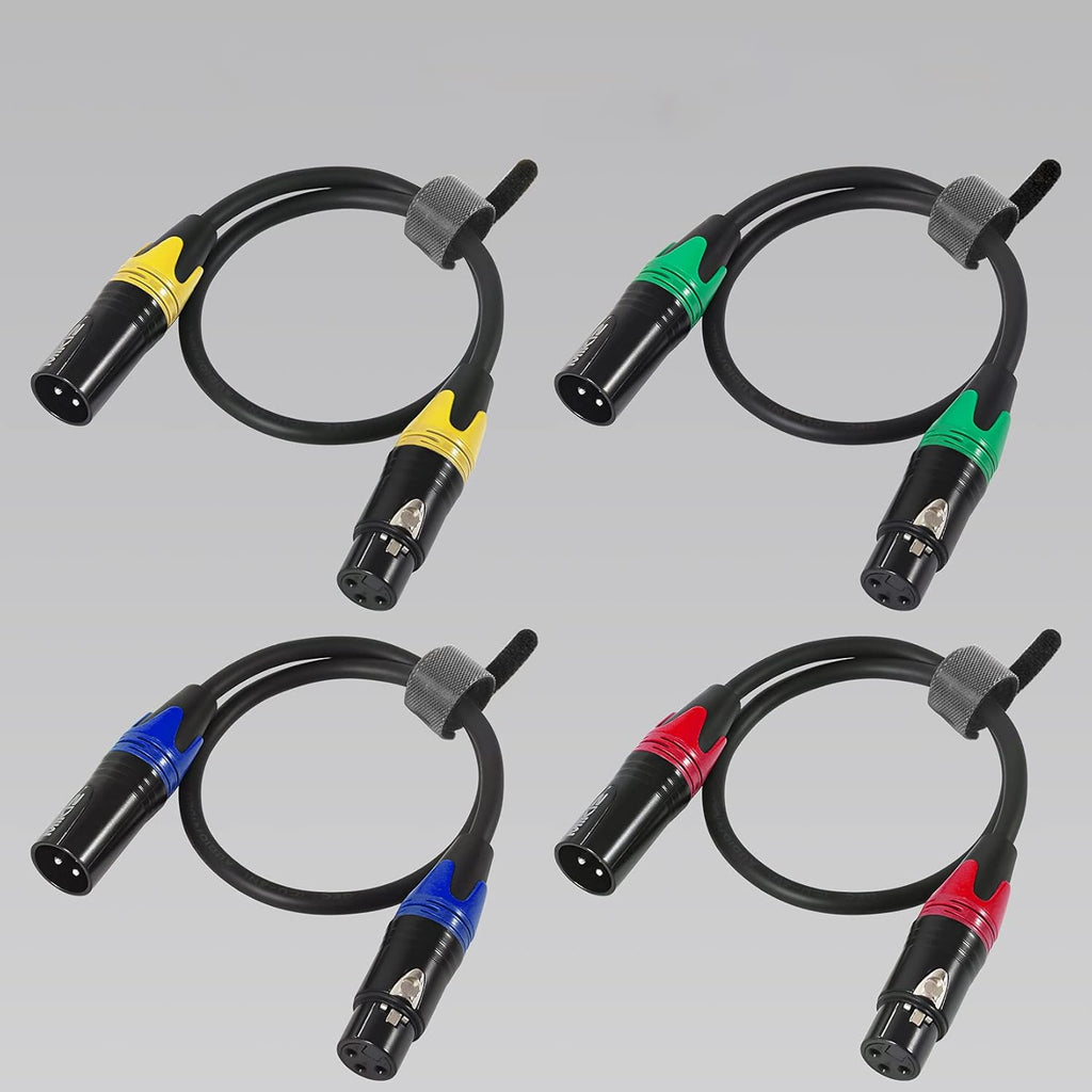 XLR Microphone Cables 25ft 4 Pack E840