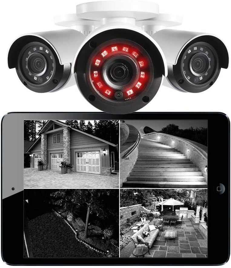 1080p HD 8-Channel Security System with Eight Weatherproof Bullet Security Camera L9843