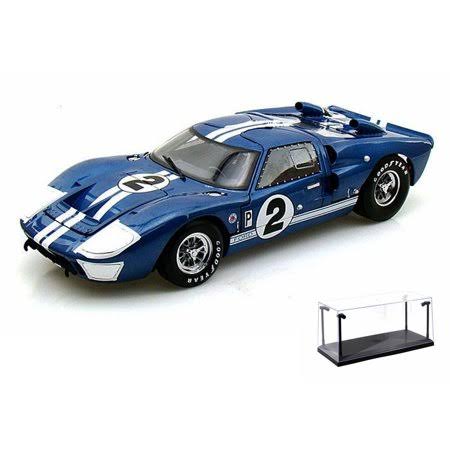 1/18 Scale Blue Diecast Car with Display Case E9242