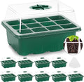 10 Packs Seed Starter Tray with Humidity Dome (120 Cells Total) E9389