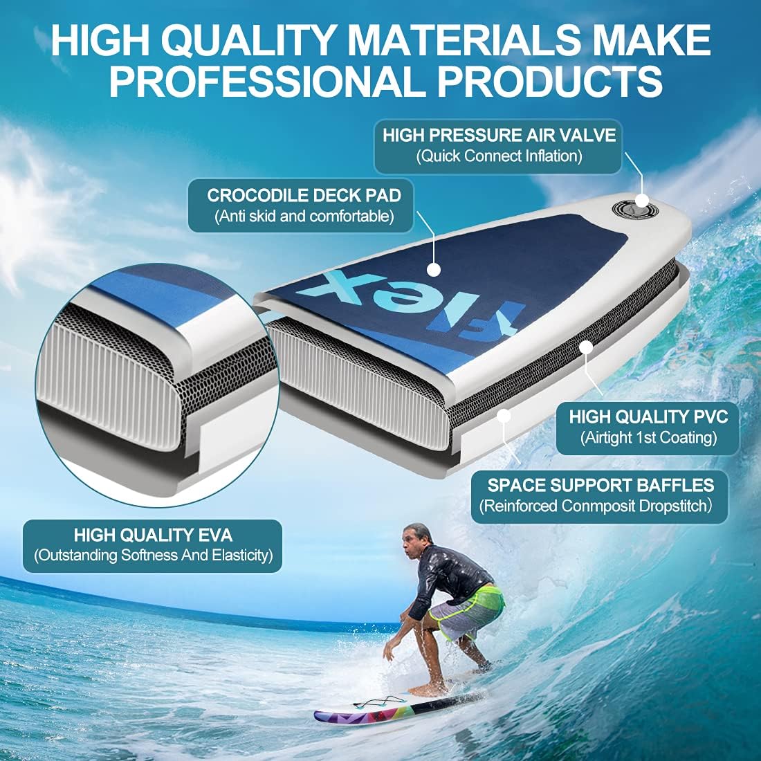 10 FT Stand-Up Paddleboard with Carry Bag S8332