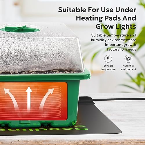 10 Packs Seed Starter Tray with Humidity Dome (120 Cells Total) E9389