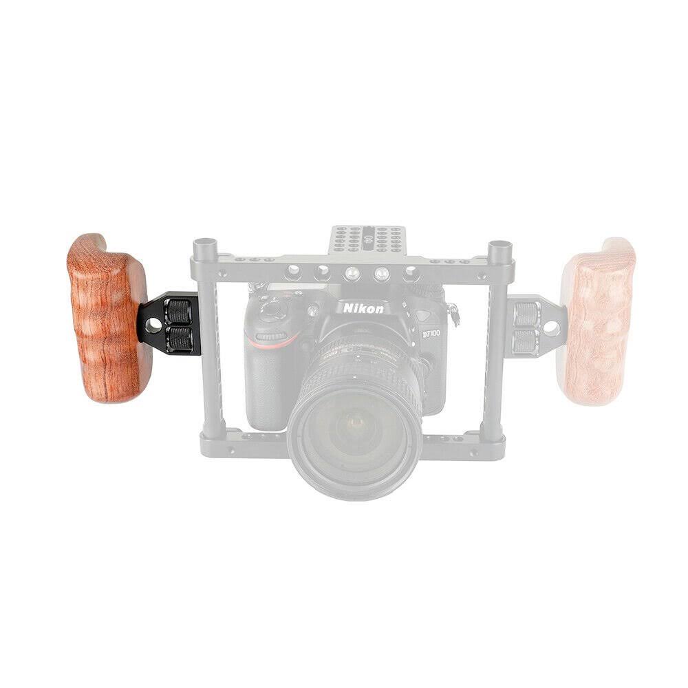 Wooden Handgrip for DSLR Camera Cage B793