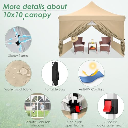 10x20 Pop Up Canopy Tent with 6 Sidewalls White O984